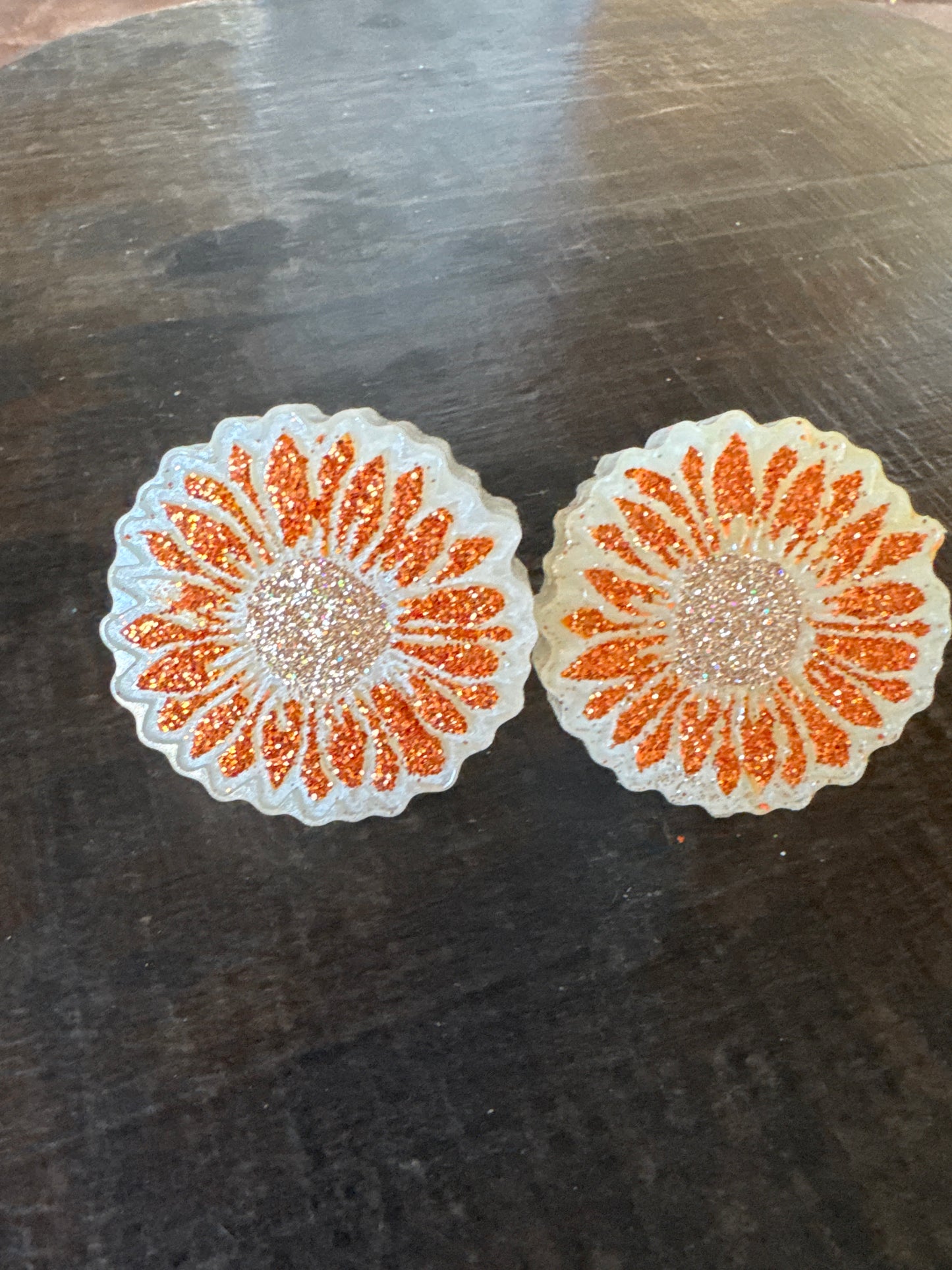 Orange Sunflower Vent Clips Car Freshie