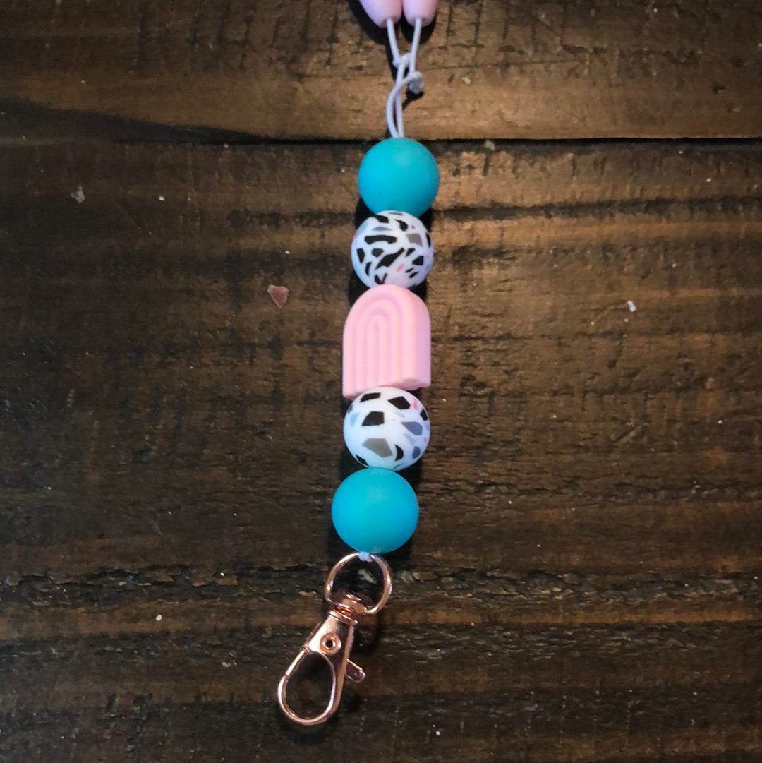Teal Car Freshie Lanyard
