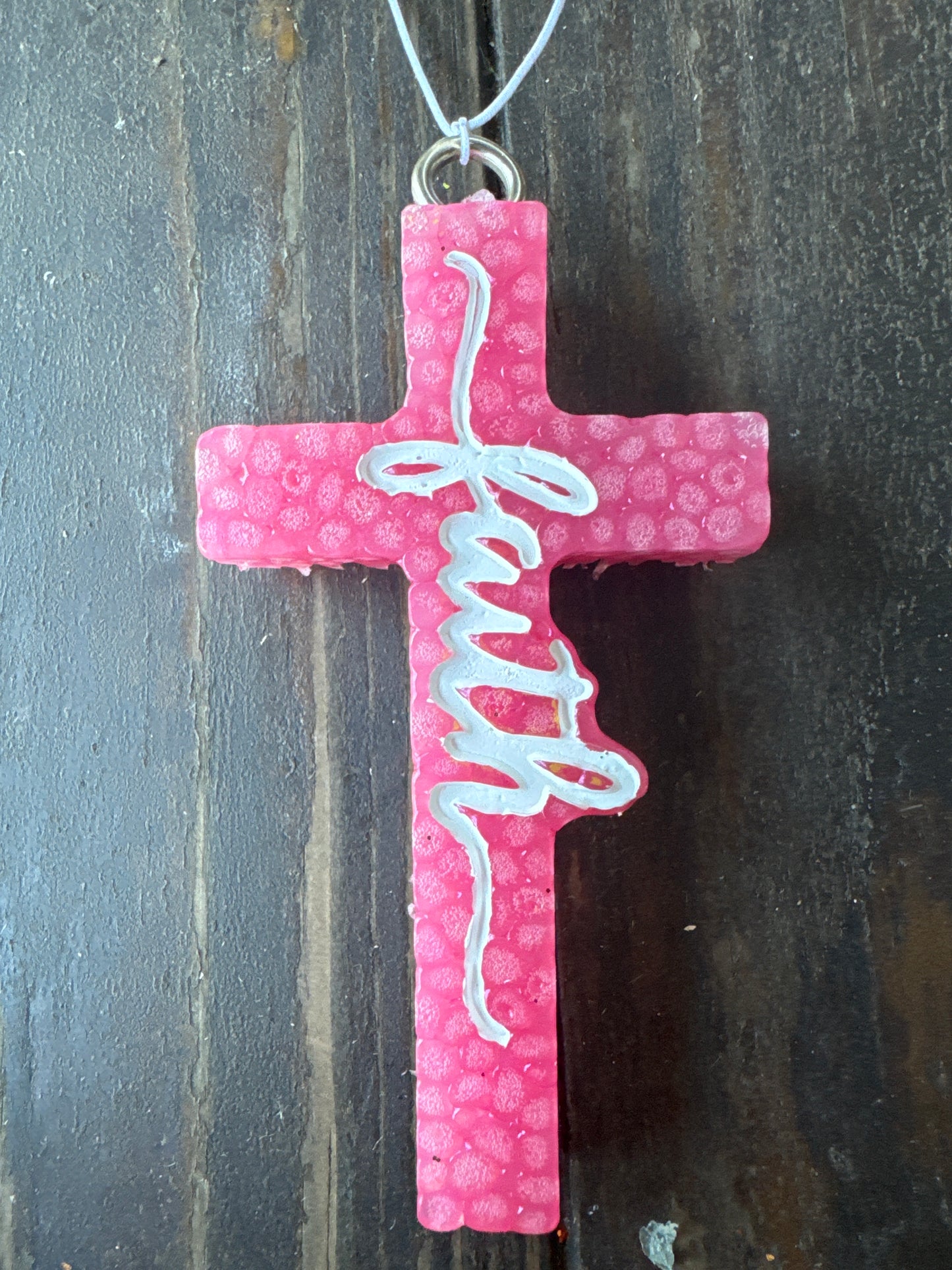 Pink Faith Car Freshie