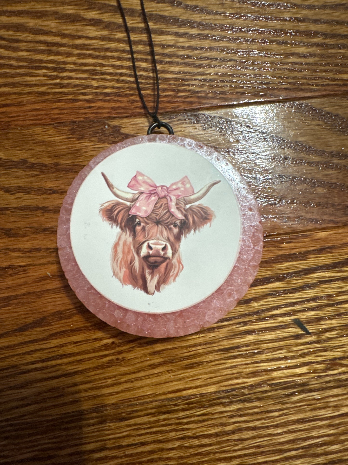 Pink Cow Car Freshie