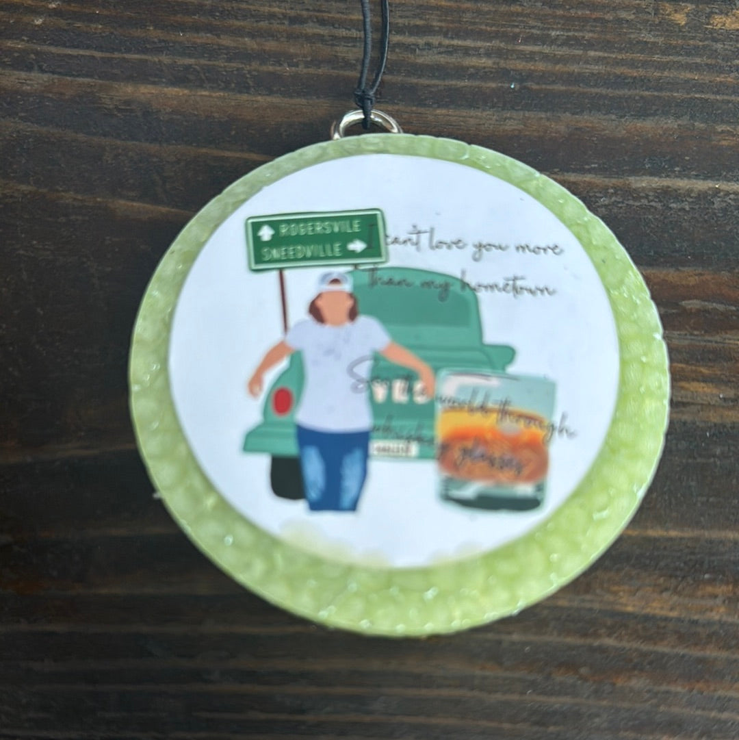 I Love You More Then My Hometown See The World Through Whiskey Glasses Car Freshie