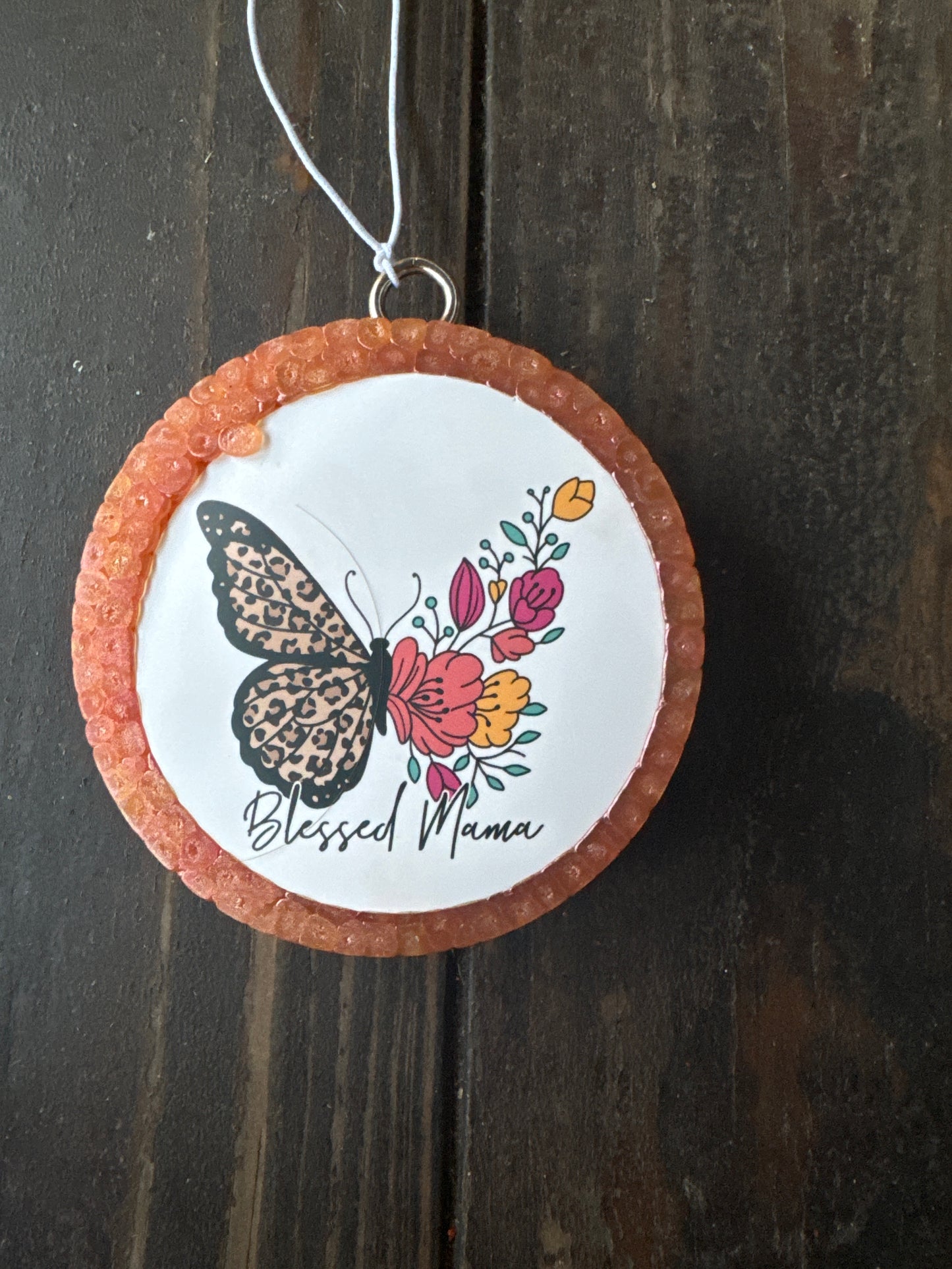 Blessed Mama Butterfly Car Freshie