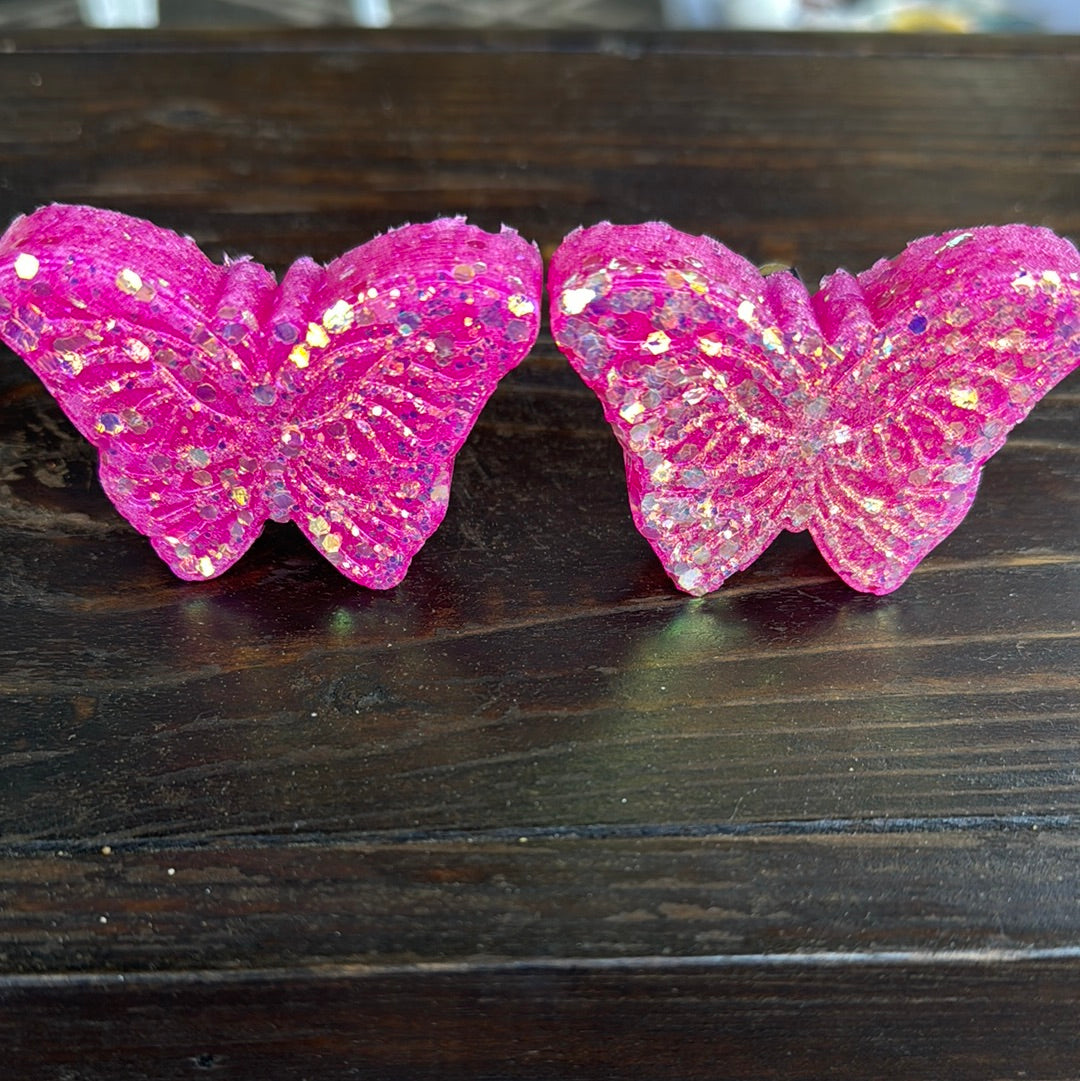 Pink Butterfly Car Freshie Vent Clip