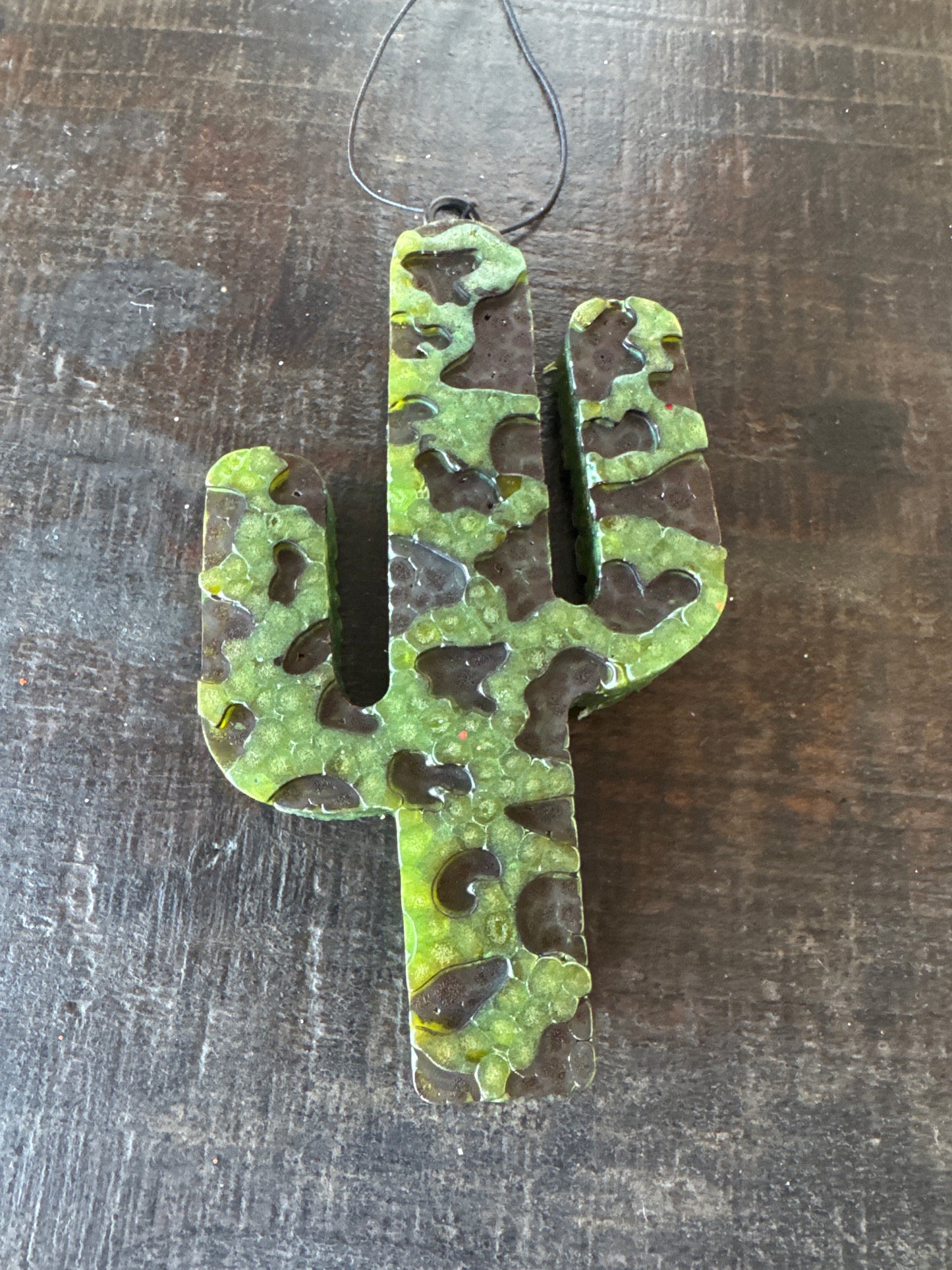 Green Cactus Car Freshie
