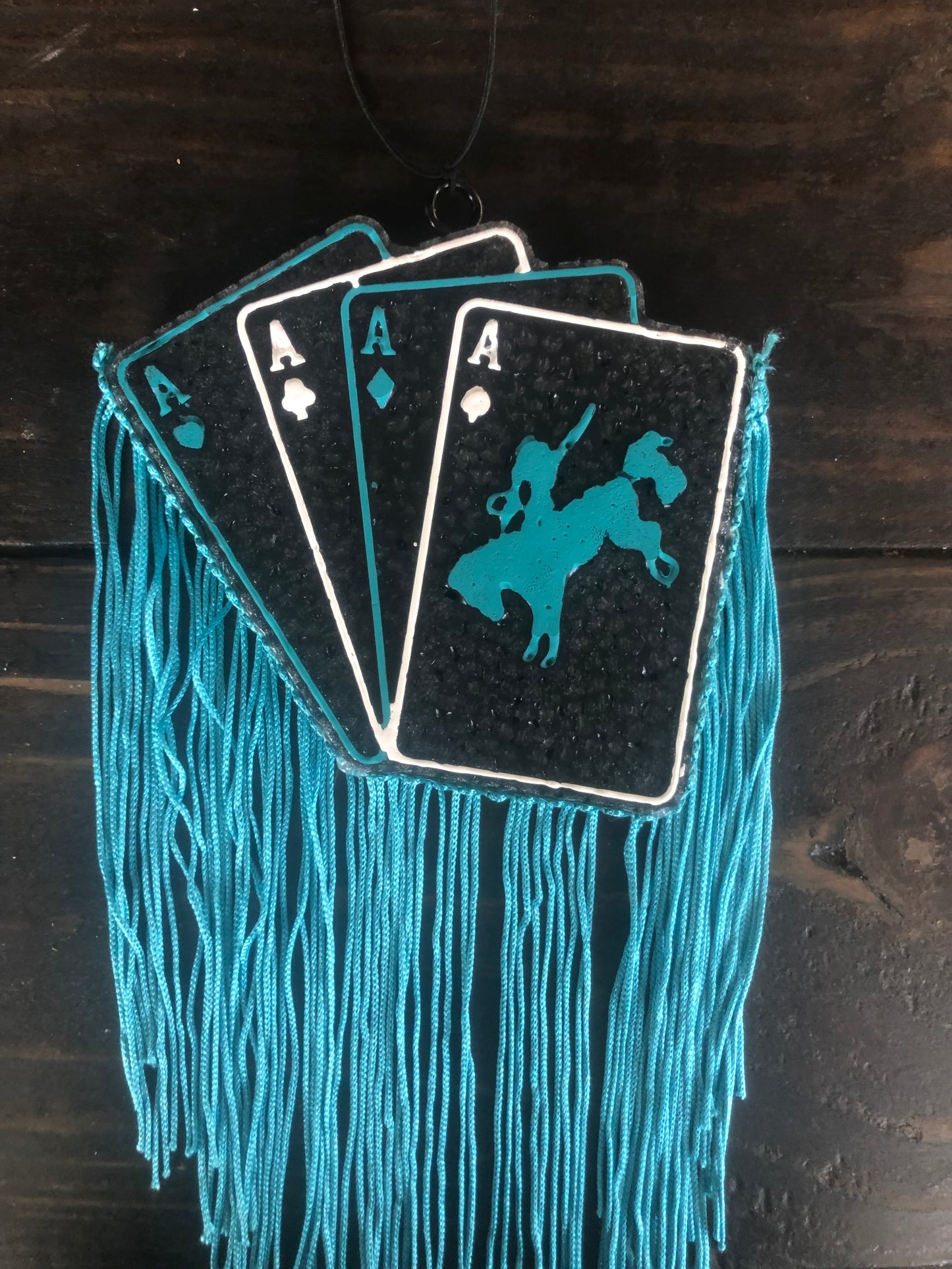 Playing Cards With Fringe Car Freshie