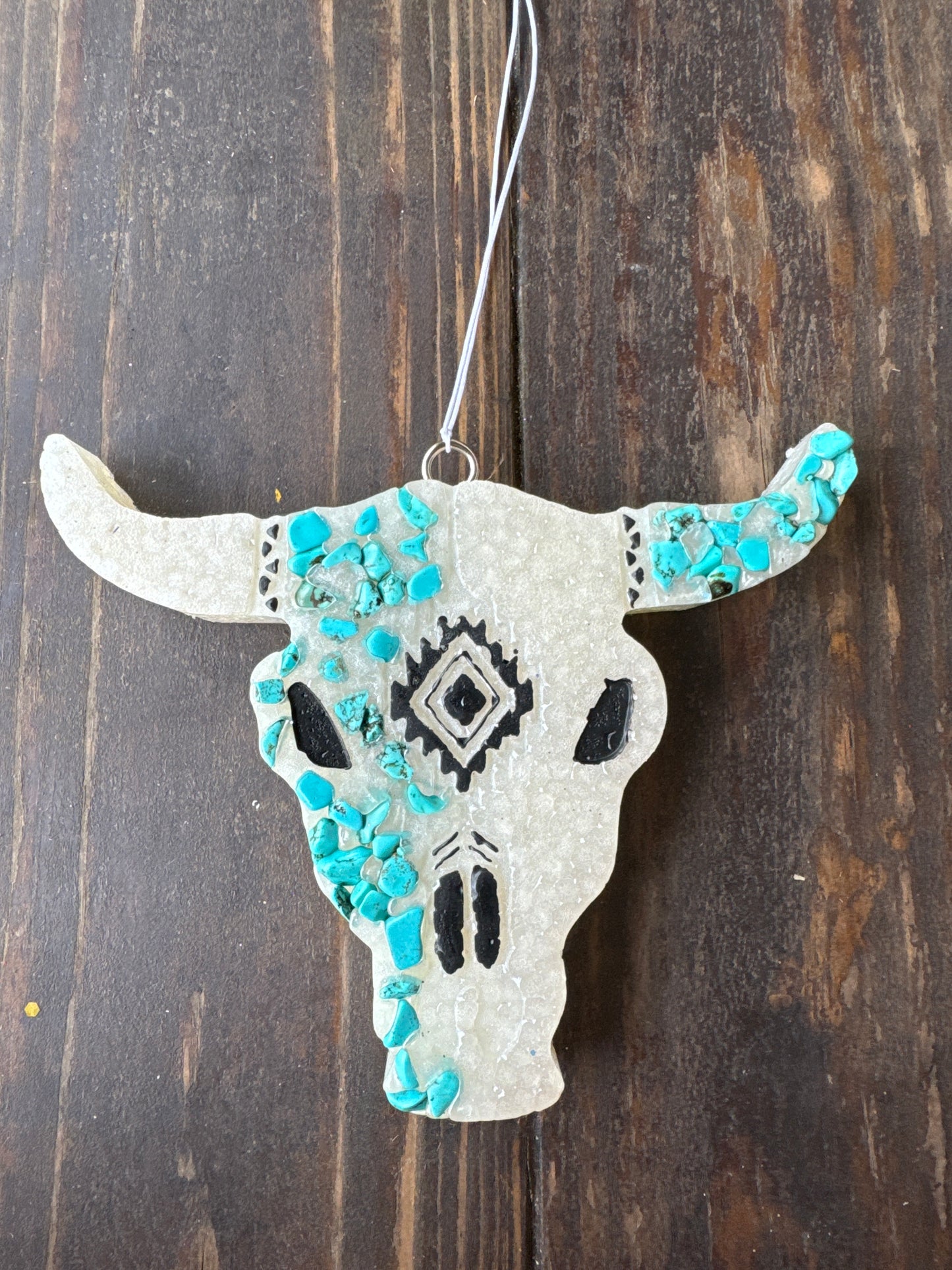 Turquoise Bull Car Freshie
